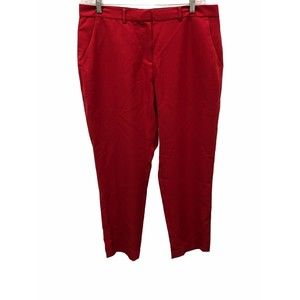 BROOKE SHIELDS Timeless Women's Regular Woven Ankle Pants Cherry Red Size 2